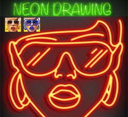 极品PS动作－霓虹轮廓：Neon Drawing Actions